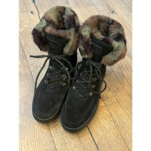 Sperry Since 1935 Black Torrent Winter Lace-Up Suede Waterproof Snow Boots